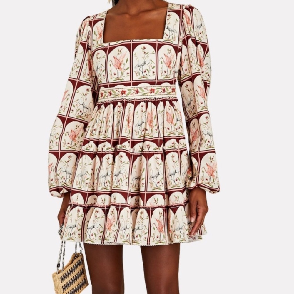NEW AGUA BY AGUA BENDITA Avena Mini Dress in Heron
